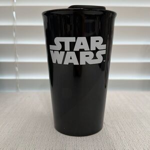 Lucasfilm STARWARS Logo BB-8 Black Ceramic Sliding Lid Travel Mug 12oz